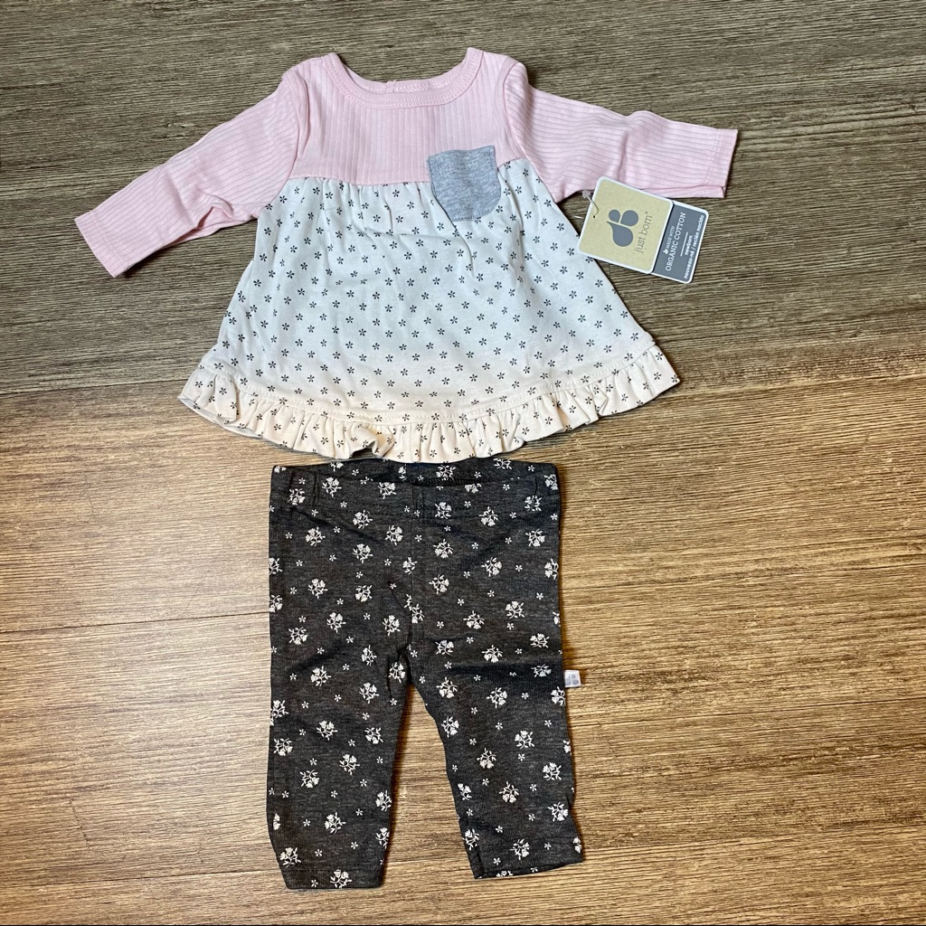 Just Born Organic 2-Piece Lil Lamb Outfit